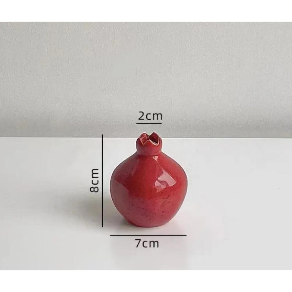 

Керамическая ваза ручной работы в виде красного граната, аранжировщик для цветов, набор украшений в виде плодов граната, китайский домашний декор