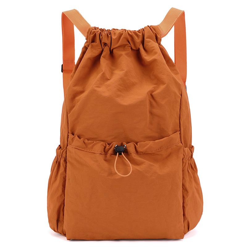 Fashionable Lightweight Drawstring Backpack: Large-Capacity Waterproof Sports Bag for School, Books, Outdoor Activities, Travel