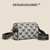 Versatile Retro Plaid Small Square Bag with Wide Shoulder Strap 2025
