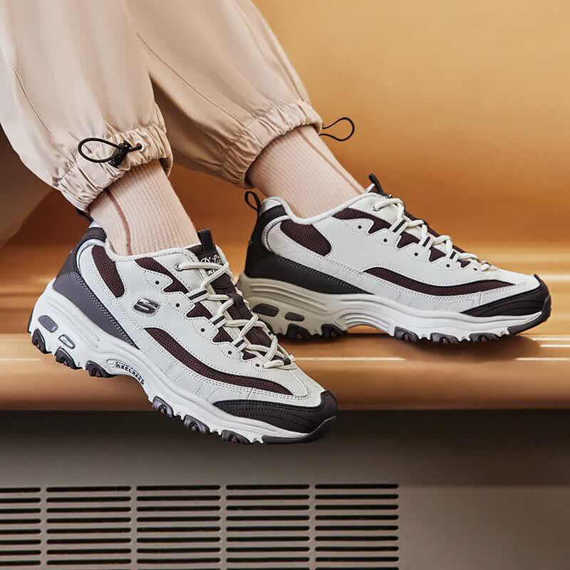 SKECHERS Women s Warm Platform Panda Dad Casual Sneakers 6.5