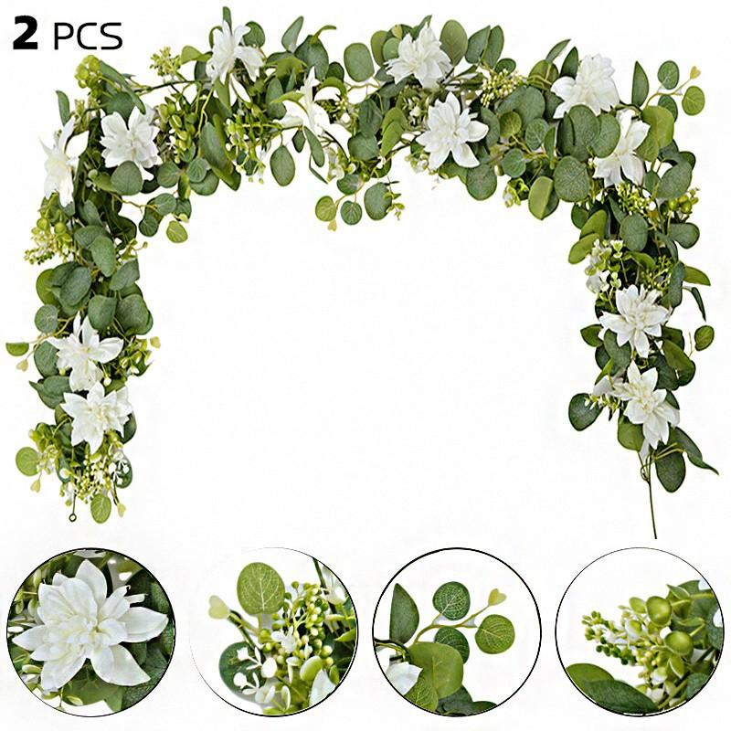 Simulation Flower Vine Outdoor Artificial Vine Eucalyptus Leaf Vine Wedding Arch Decoration Simulation Vine