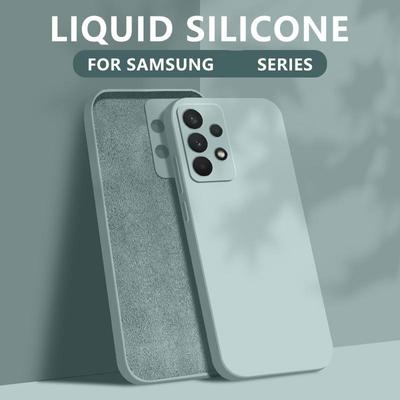 Bonbonfarbene Flüssigsilikon-Handyhülle für Samsung S25 S24 FE S23 Ultra S22 Plus S21 A56 A16 A55 A36 A06 A35 A15 A53 5G A17 A37 A57 S26