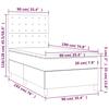 Box Spring Bed with Mattress Dark Blue 90x190 cm Velvet