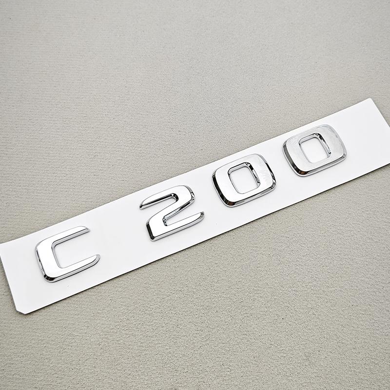 For Mercedes Benz C Class C200 C220 C300 W204 W205 W206 Trunk Emblem Badge Logo Car Styling Sticker Glossy Matte Black Chrome