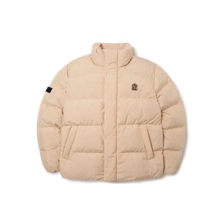 

New MLB Base Logo Down Jackets Unisex Khaki 3ADJB0416-50BGS XS