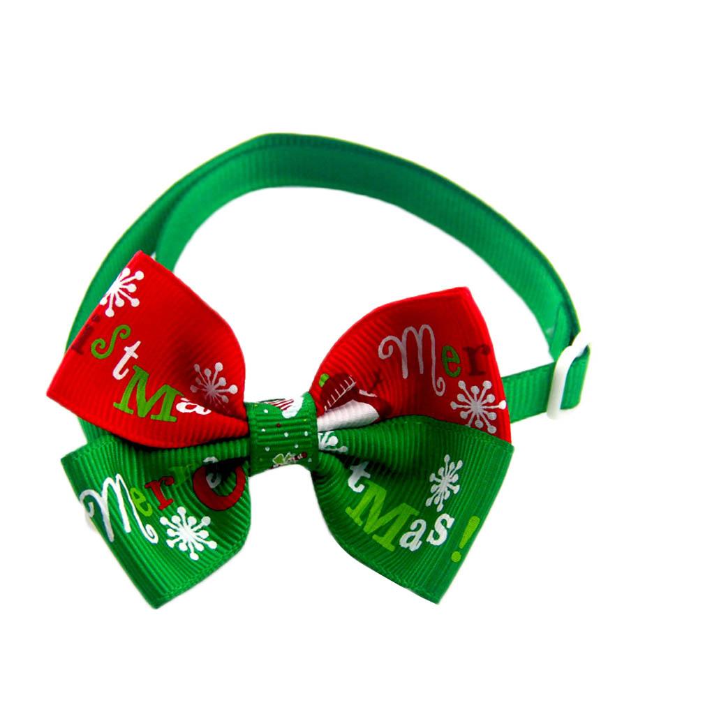 

Cute Christmas Pet Dog Cat Bow Ties Adjustable Bowties Dog Collar Pet Supply