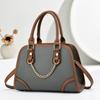 Vintage Pu Shell Shape Handbag With Zipper Pocket For Daily Use Womens Fashion