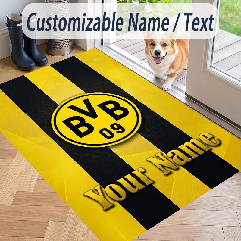 Benutzerdefinierter Teppich mit Aufdruck Borussia Dortmund Rutschfester Bodenbelag Für Wohnzimmer-Dekoration