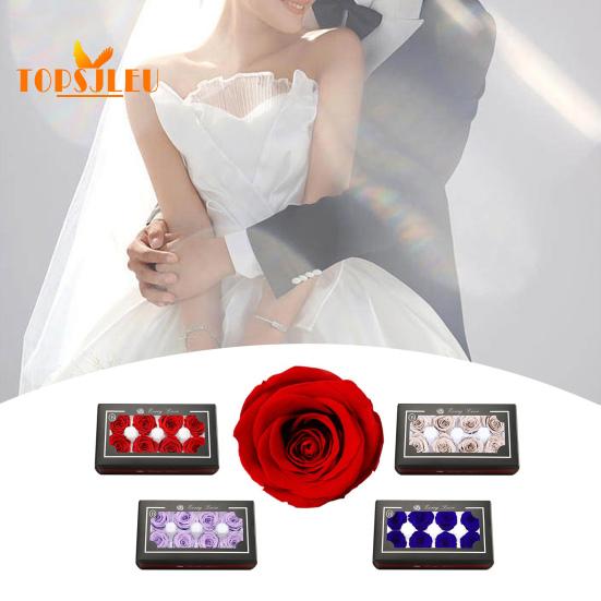 8Pcs Eternal Rose Flowers,Vibrant Color,Natural-Looking Forever Blossom,Handmade Preserved Flower Rose Ornament