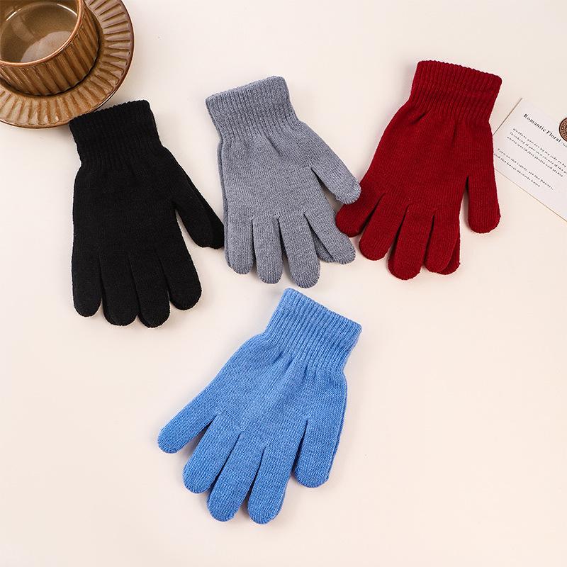 Warm Knit Touchscreen Gloves for Men, Women & Students - Versatile Cold Protection for Cycling & Everyday Use
