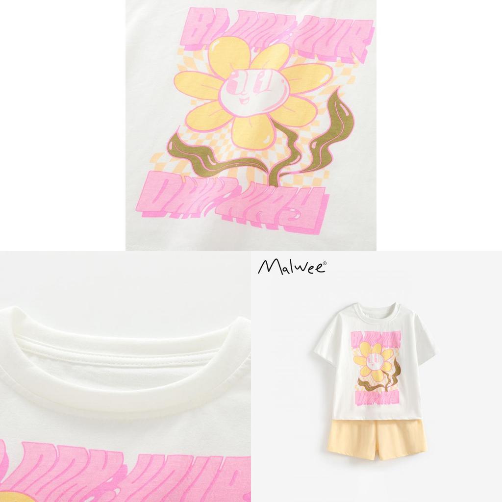 Cute Girl Summer Outfit Set With Cotton Fabric For Ages 3 To 8 Years