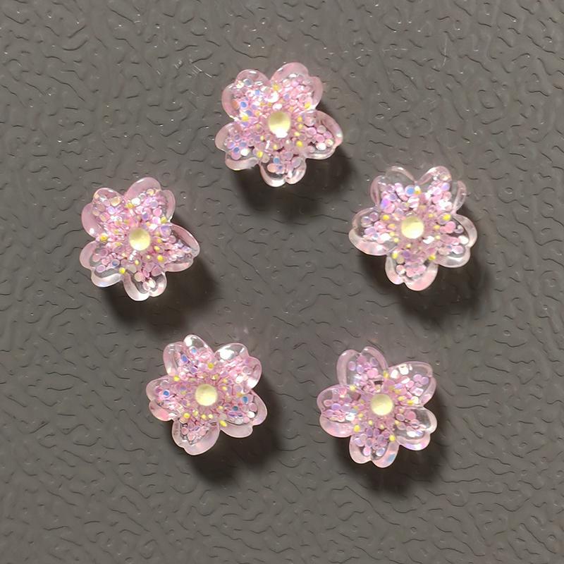 5pcs Pink Color Blossom Sakura Refrigerator Magnets Home Decor Arts Accessory Fridge Magnetic Whiteboard Message Note Sticker