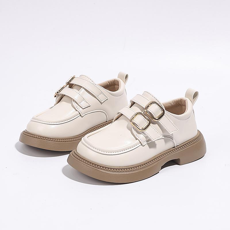 Spring Korean Version of Girls Mary Jane Shoes Student Black Leather Shoes Retro British Style Belt Buckle Shoes