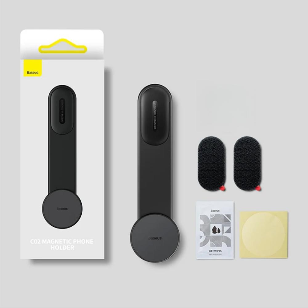 Baseus Car Phone Holder Magnetic Universal Car Phone Stand Support Clip Mount Holder Magsafe Holder for iPhone 17 Samsung Huawei чёрный