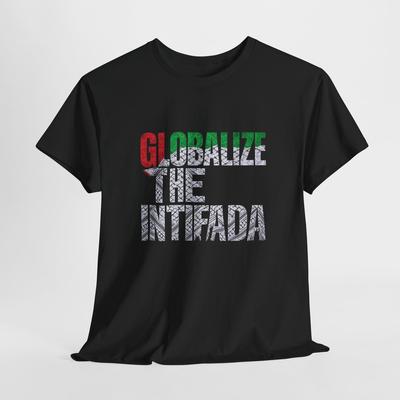 T-shirt Unisexe Mondialisez l'Intifada, T-shirt de Protestation Soutien Palestine, Activiste