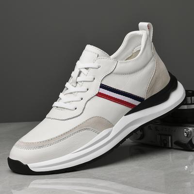 FashionWear-resistant Men's Sneakers Fashion Genuine Leather Casual Shoes Sports Running Soft  Sneakers High Quality Male Treking Shoes