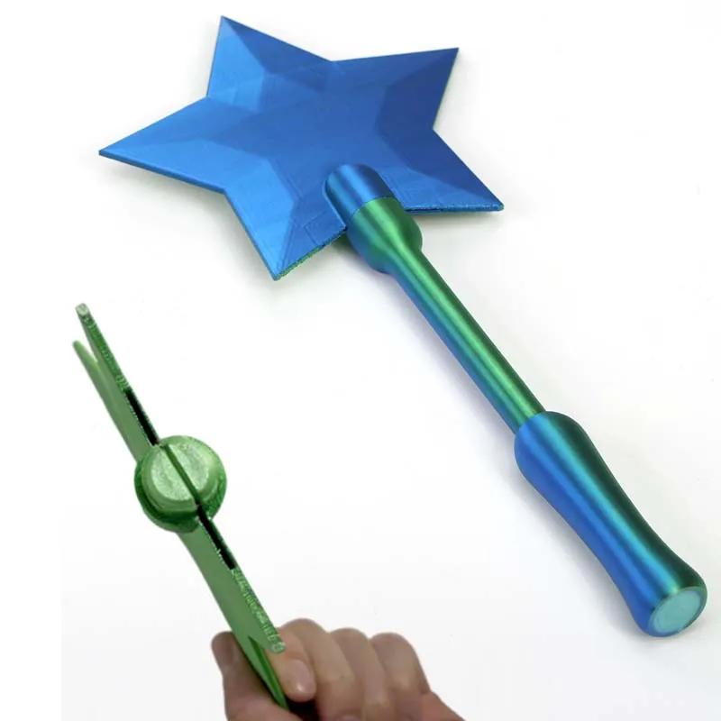3D Printed Star Magic Wand Card Holder Portable Lightweight Contactless Tap To Pay Cute Cartoon Credit Card Storage Organizer