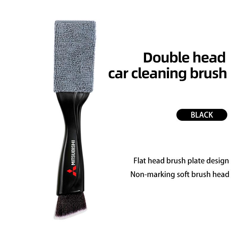 

2 In 1 Car Dust Tool Cleaning Brush Accessories Interior For Mitsubishi Lancer Ralliart ASX Mirage Pajero Xpander Attrage L200 чорний