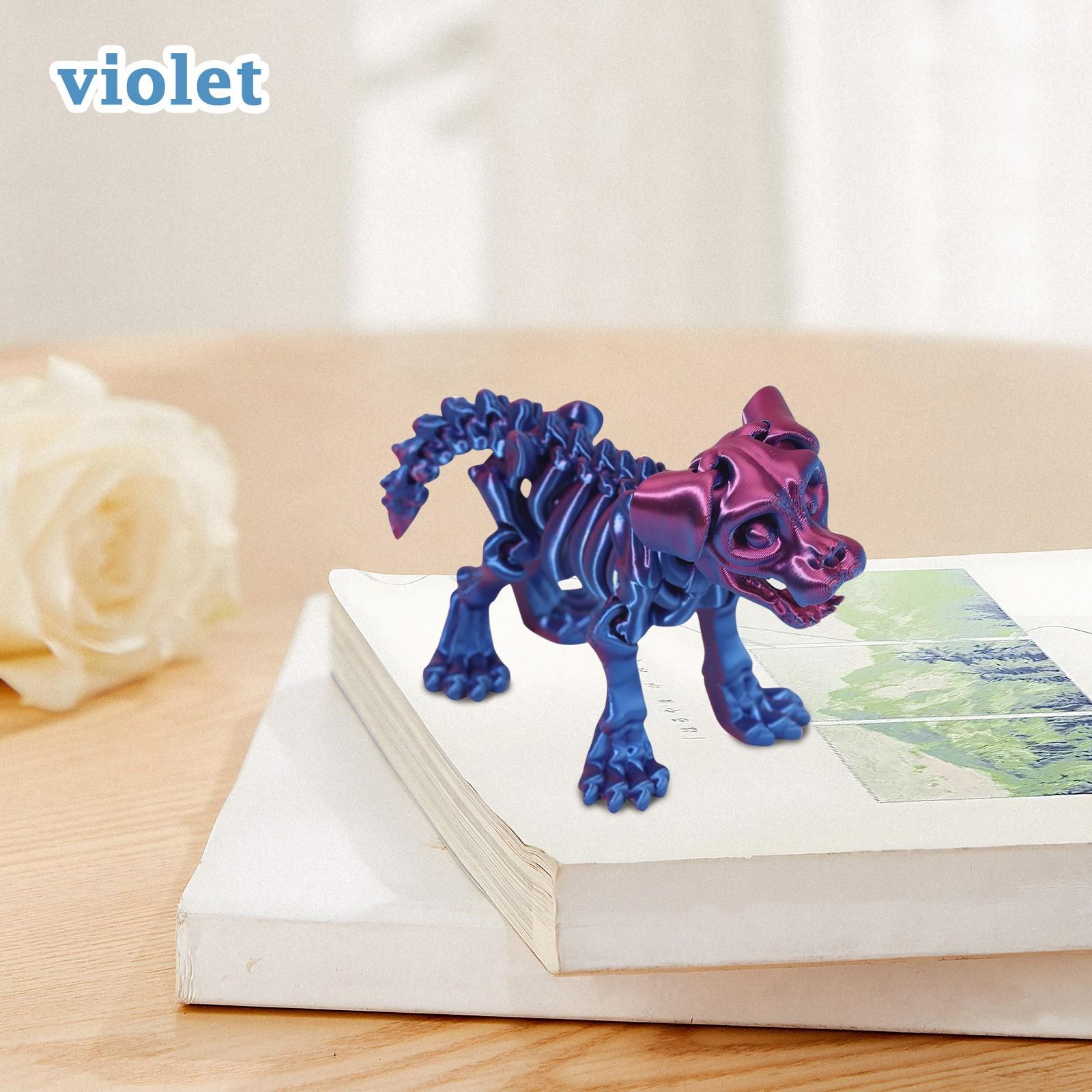 

3D-печать Скелет Собака Активность Сустав Животное Модель Самодельная Игрушка Украшения Творческие Украшения Ремесла One Size фиолетовый