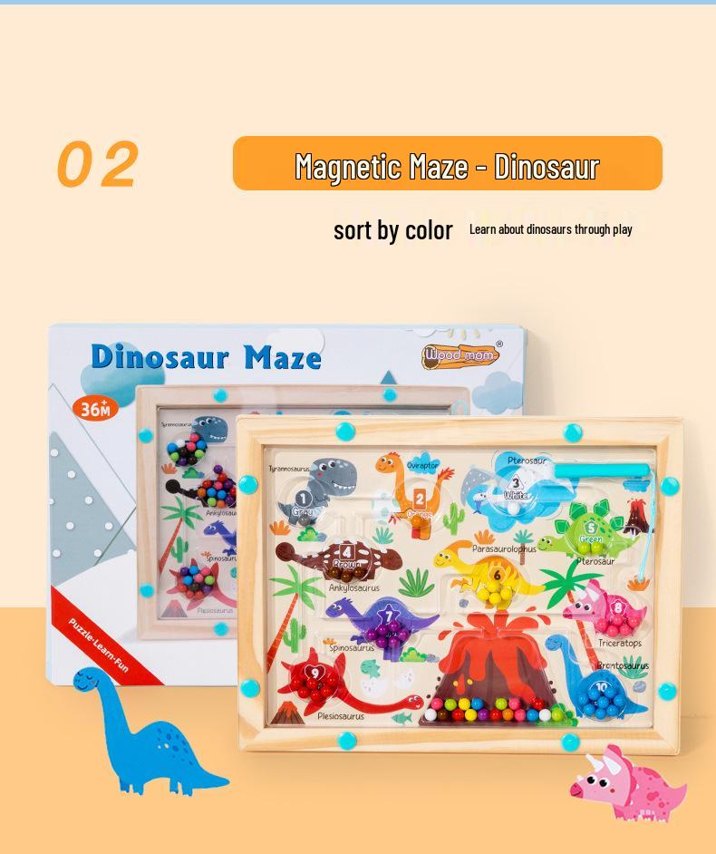 Cross-Border Montessori Children's Magnetic Bead Maze Board: Educational Color Sorting and Counting Toy