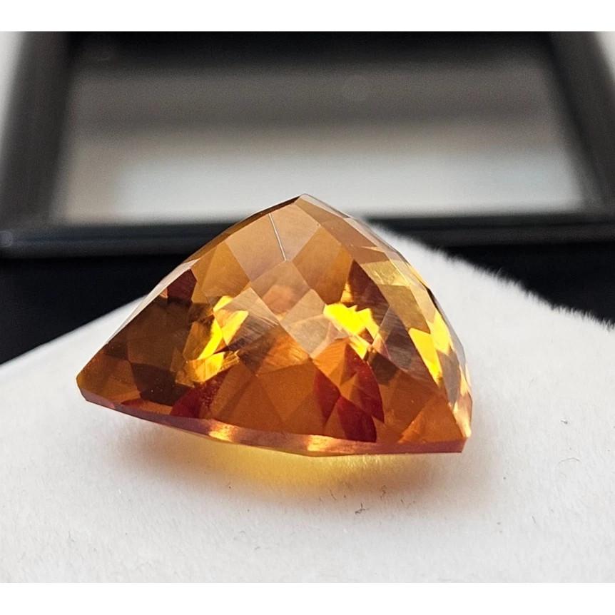 Padparadscha Sapphire For Making Ring 9-10 Ct Trillion Cut Beautiful Gemstone