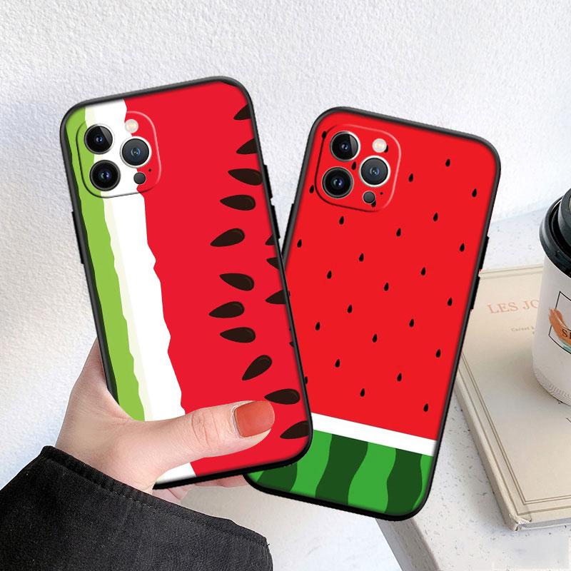 LO21 Étui Cartoon Fruit Pastèque pour Samsung A11 A12 A13 A15 A52S A53 A55 A56 A70 A71 A72 A73 F06 F16 F56 S10 Plus S10e