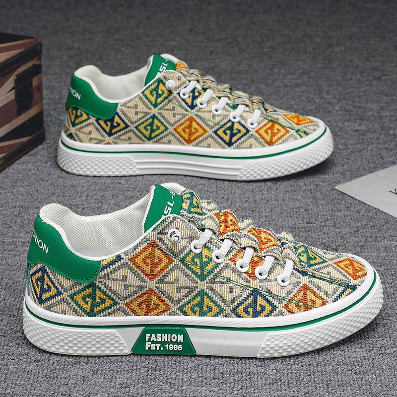 Men's Shoes Summer Breathable One-pedal Versatile Casual Board Shoes Niche Original Sports Canvas Shoes