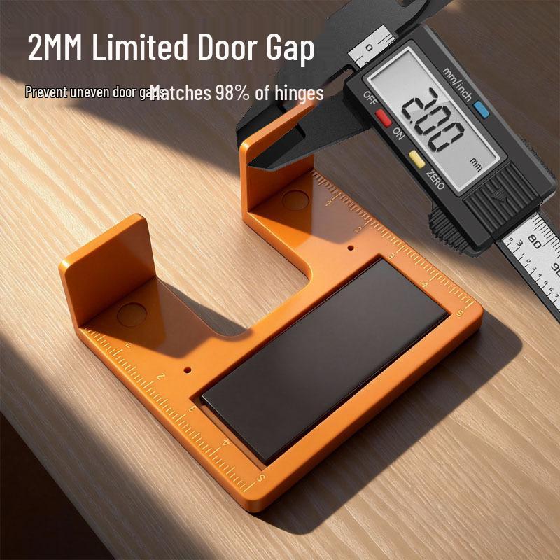 Magnetic Door Hinge Positioning Template: Quick Install & Drill Guide Tool