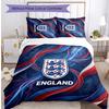 Set Biancheria da Letto Stampata Calcio Inghilterra 3 Pezzi Copriletto Traspirante Accogliente come Regalo per la Casa Nuova o per le Feste