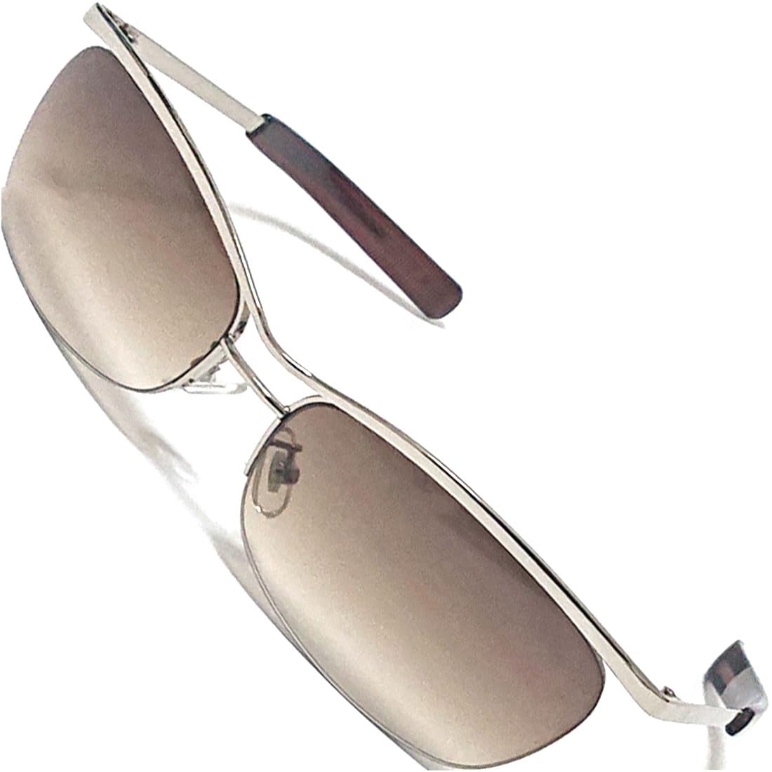 

[Berkuto] 2. Silver x Brown Half Sunglasses, Eyeglasses, Fashion Glasses, Fashion Glasses, Men s, Women s, Round, Square, Transparent, Tinted, Small,