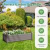 Raised Garden Bed 21 Gallon Self-Watering Outdoor Planter Box with Drainage Plug and Gauge for Vegetables Flowers and Herbs Dur