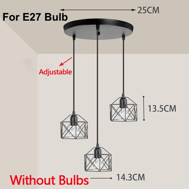 Led Ceiling Pendant Lights Fixture Vintage Hanging Lamp for Ceiling Chandelier Light Indoor Room Decor Metal Cage Pendant Lamp