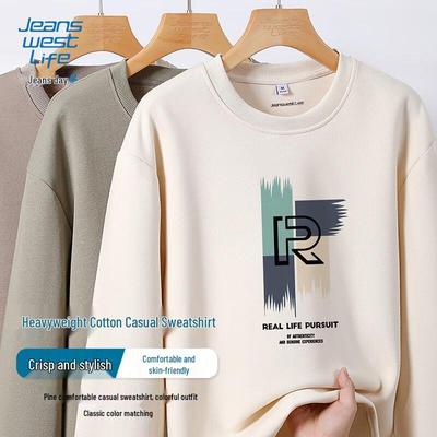 Jeanswest Life Herr Retro Lös Passform Rundhals Sweatshirt