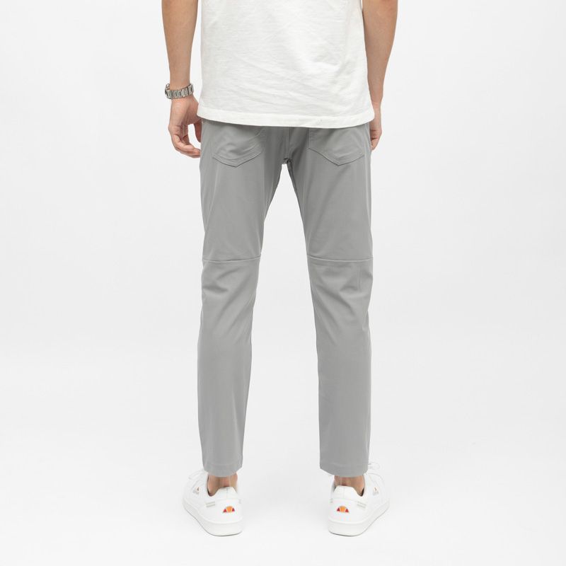 Men's DOCKERS Fitted 7/8 Cotton Canvas Trousers Grey