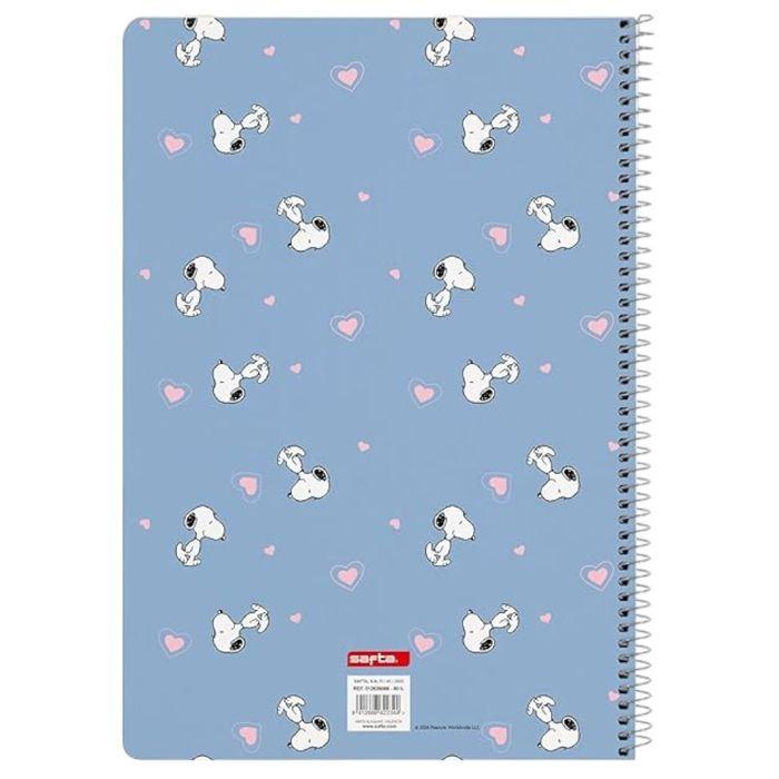 Carnet de notes à spirales - SAFTA - Peanuts Snoopy Pilote - 21,5x31 cm - 80 feuilles 80 g/m² - Couverture rigide