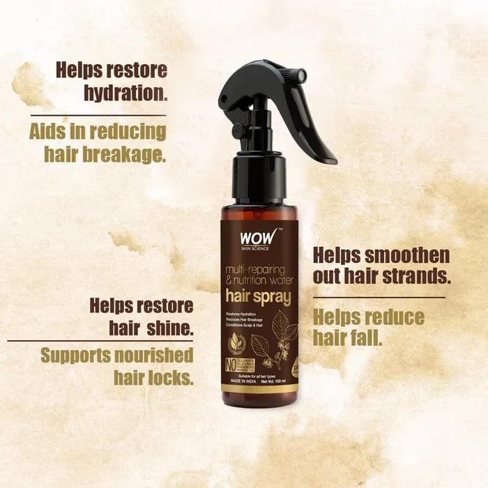 Wow Skin Science Multi Repairing & Nutrition Wasser-Haarspray – stellt die Feuchtigkeit wieder her, reduziert Haarbruch, pflegt Kopfhaut und Haar, 100 ml