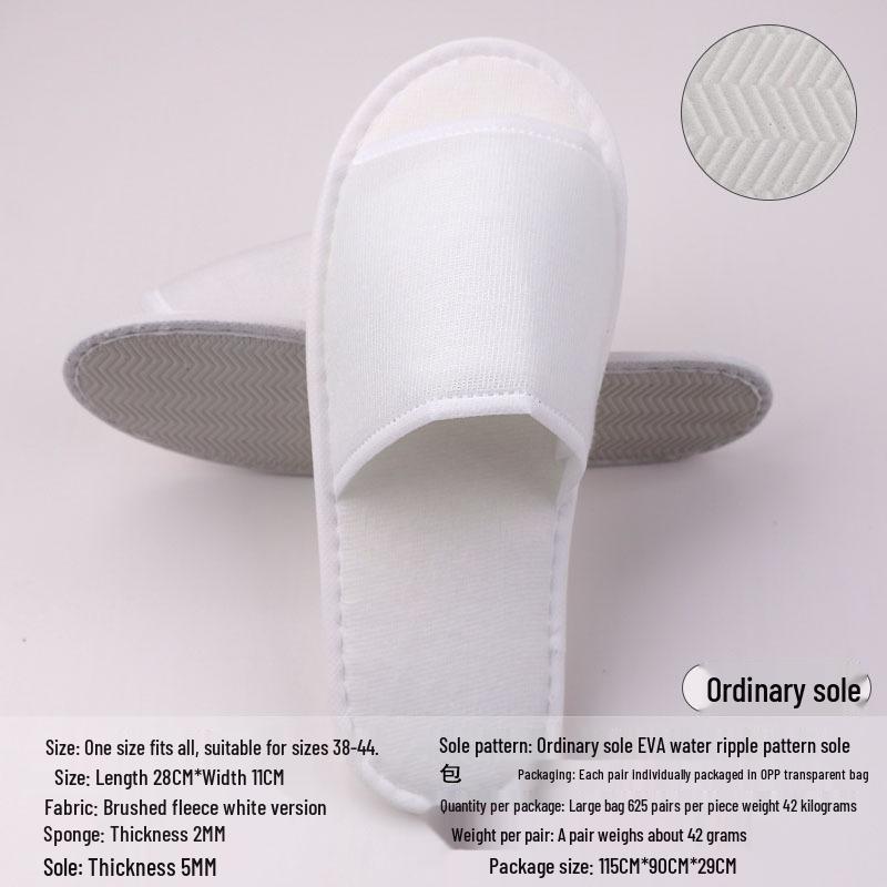 Portable Thick Cotton & Linen Disposable Slippers for Hotels, B&Bs, Guest Houses, and Travel