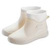 Fashion short tube girls rain shoes low top waterproof shoes kitchen low tube rubber shoes car wash water boots plus cotton wool rain boots