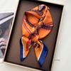 Retro Pint Quadratisches Tuch Für Damen Elegante Damen Weicher Fleckiger Hijab Halstuch Schal Luxuriöse Imitation Seiden Schals Für Reisen