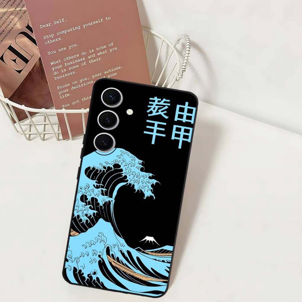 The Great Wave Off Kanagawa Art Phone Case For Samsung S 24 Fe 25 Ultra Plus 20 Lite 21 30 22 23 24 22 Ultra 5G Fundas