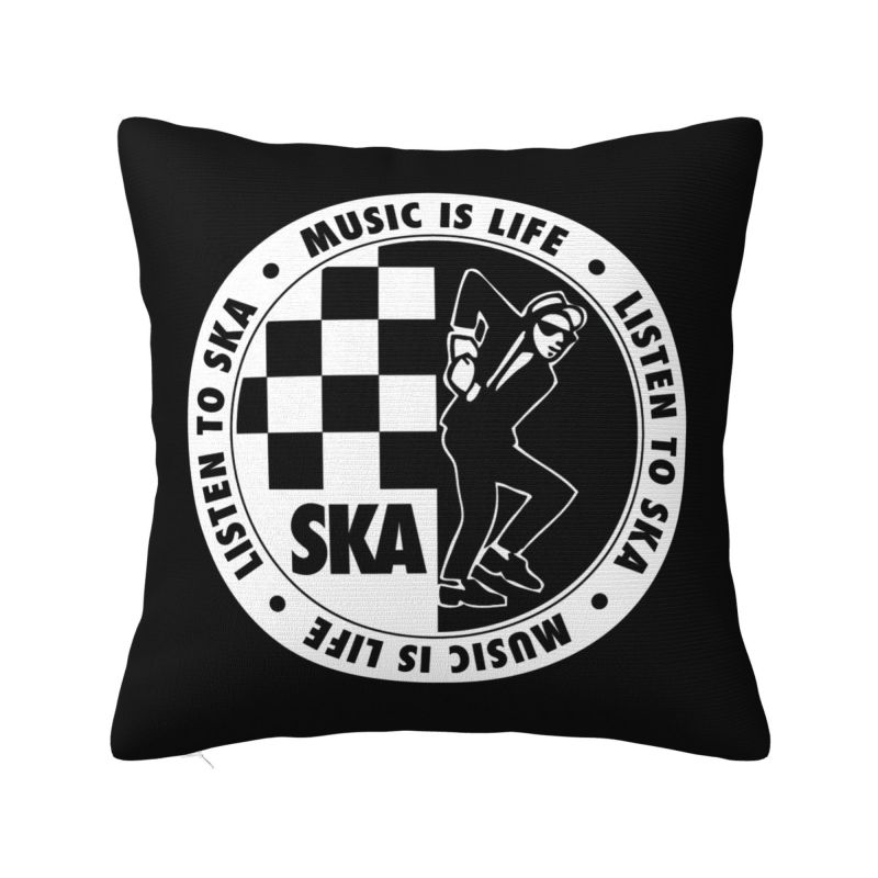 Custom Ska Reggae Jamaica Music Pillow Case Cushions Cover For Sofa Square Pillowcase