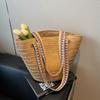 Woven straw bag women's large-capacity new spring and summer leisure shoulder vegetable basket holiday wind beach bag