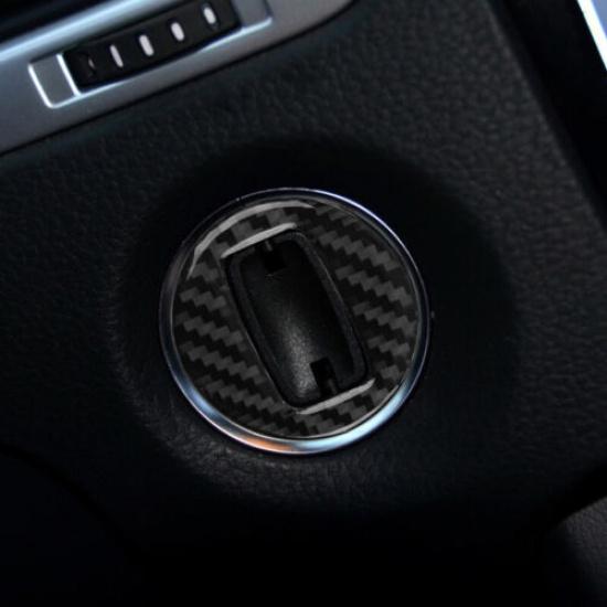 For VW Touareg 2011-2018 Carbon Fiber Car Inner Key Hole Decoration Cover Trim