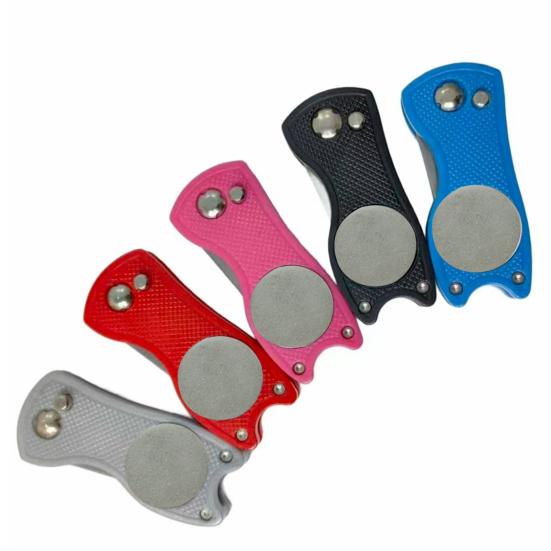 Golf Divot Repair Tool Stainless Steel Foldable Green Fork Tool Golf