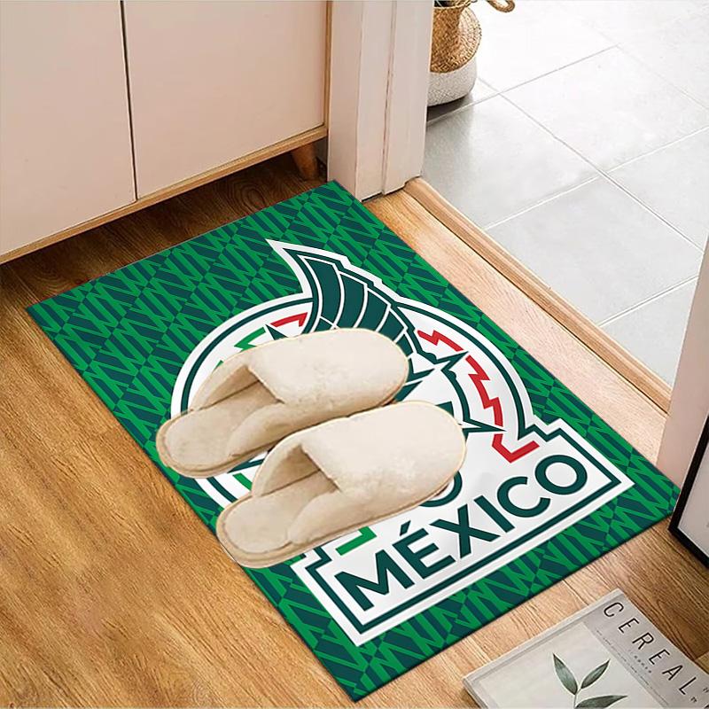 Mexico Football Emblem Rug Game Carpet, Floor Mat for Bedroom Living Room Entryway Rug, Home Decor Idea Gift for Christmas birthday