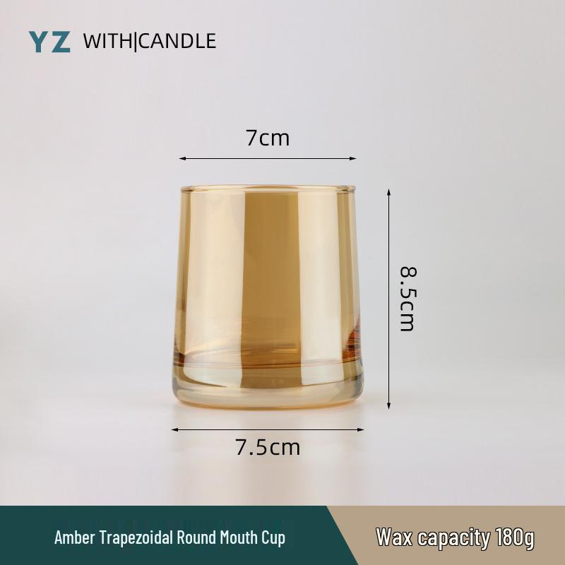 Handmade Frosted Glass Scented Candle Cup - Creative DIY Wax Container