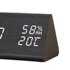 Reloj despertador con control de voz, reloj de escritorio multifuncional con pantalla transparente ABS, ahorro de energía, para el hogar 