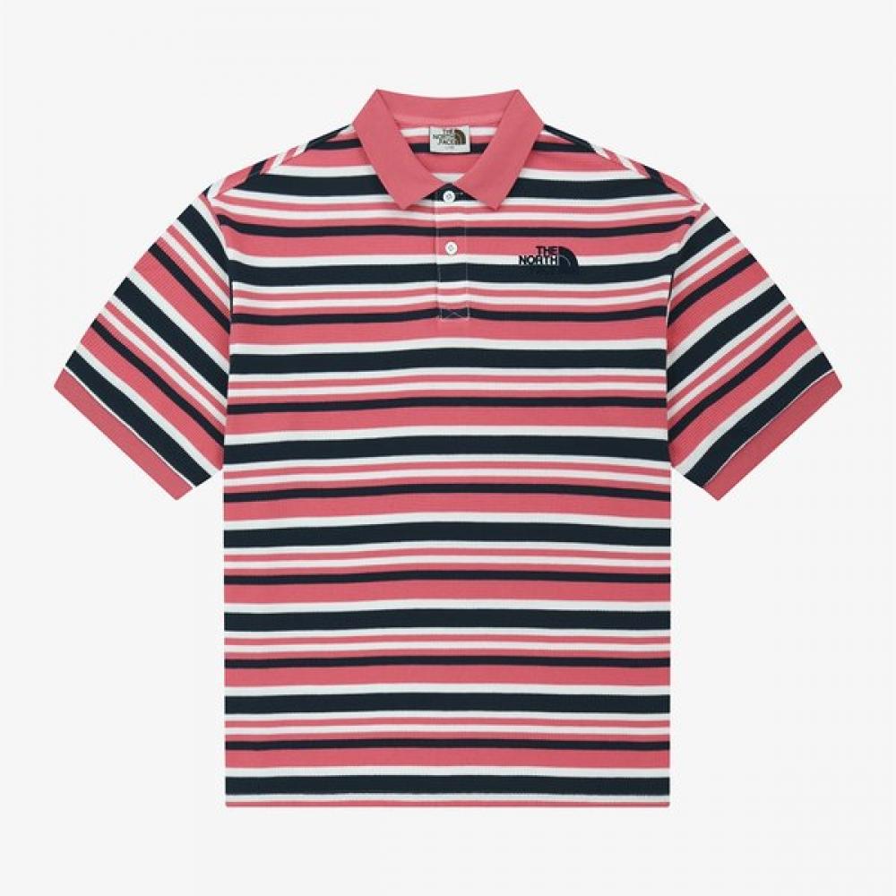

The North Face White Label Stripe Short Sleeve Polo Pink Nt7pr03l PINK/085