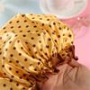 Useful Shower Hat Reusable Waterproof Double Layer Easy To Clean Quick Drying Bath Hat Household Supplies