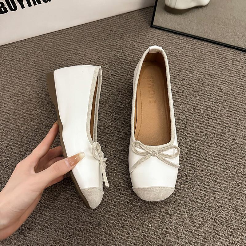 Gentle ballet ladyshoes flats French retro soft-soled silver new Chinese silver single shoes Spring Xiaoxiangfeng women's shoes